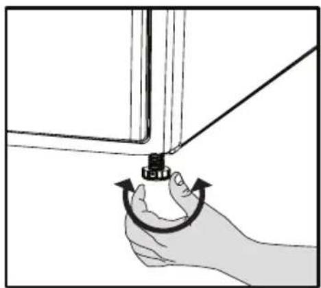 BEKO EDPS 7404 W2 - Justera fötter - 1