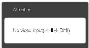 Attention No video input(MHL-HDMI)