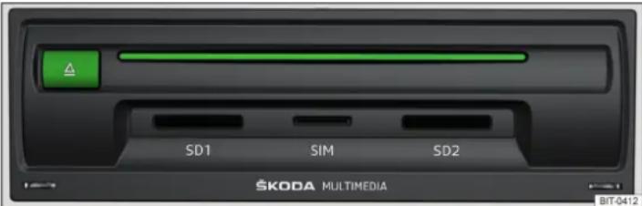 SD1 SIM SD2 SKODA MULTIMEDIA BIT-0412