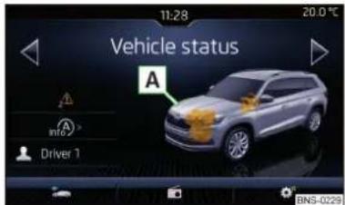 11:28 20.0 °C Vehicle status A info Driver 1 BNS-029