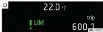 D 22.0 °C ! LIM trip 600.1 BNJ-0022