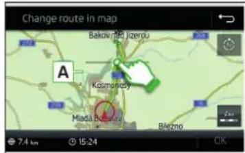 Change route in map Bakow rno Jizerou A Kosmoudy Miośka Rostu Bleżnio 7,4 km 15:24 CIK
