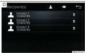 D Recipient(s) Contact 1 123456789 Contact 2 123456789 Contact 3 123456789 BIT:0725
