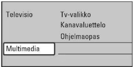 Televisio Tv-valikko Kanavaluettelo Ohjelmaopas Multimedia