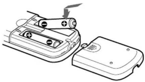 SONY SLV-SE700D - Inserting the batteries - 1