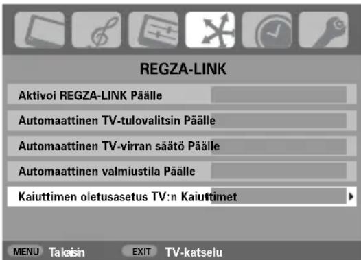 TOSHIBA Regza 32C3500P - Korosta Kaiuttimen oletusasetus REGZA-LINK-valikossa painamalla▼. - 1