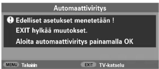 TOSHIBA Regza 32C3500P - Automaattisen virityksen käyttäminen - 2