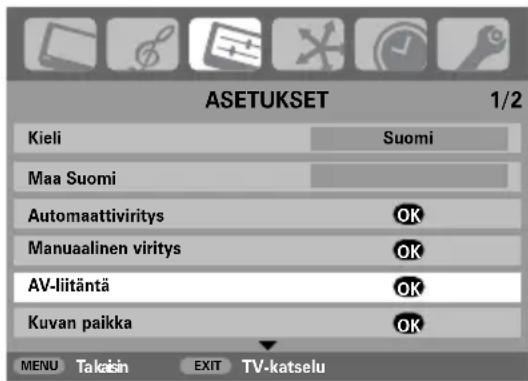 TOSHIBA Regza 32C3500P - TULOSIGNAALIN valitseminen - 1