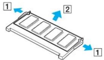SONY Vaio VGN-AR41L - Muistimoduulin irrottaminen ja asentaminen - 2