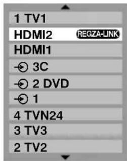 TOSHIBA C3250 - Wybór źródła sygnału wejściowego w trybie REGZA-LINK - 1