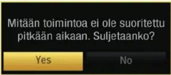 Mitään toimintoa ei ole suoritettu pitkään aikaan. Suljetaanko? Yes No
