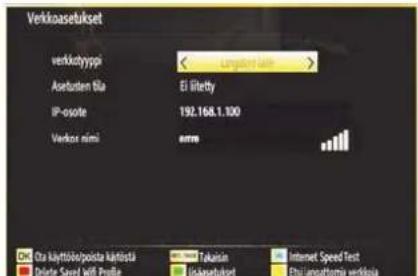 Verkaasetukset verkiznyppi Longdom line Asbesten file El litterby IP-osolte 192.168.1.100 Verkor nimi atmo Chl Ota käyttöskoposta kärtöstä Takaisin Delete Speed wifi Profile Isokasetuksi Internet Speed Test Ehi anpathomia verklösia