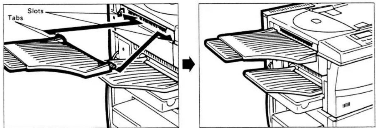 TOSHIBA TF561 - Plaatsen van de dokumentenopvangbak - 1