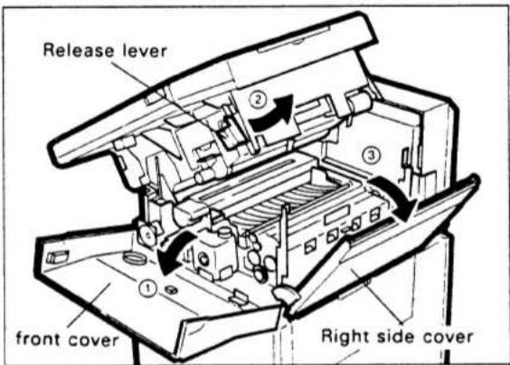 TOSHIBA TF561 - BIJ VASTGELOPEN PAPIER IN DE MACHINE ("PAPIER VASTGELOPEN") - 1