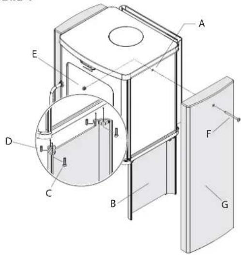 JOTUL F 145 S - Montering av täljstenssidor (tillval) - 1