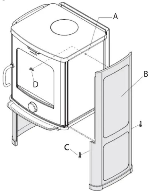 JOTUL F 145 S - Montering av konveksjonssider - 1