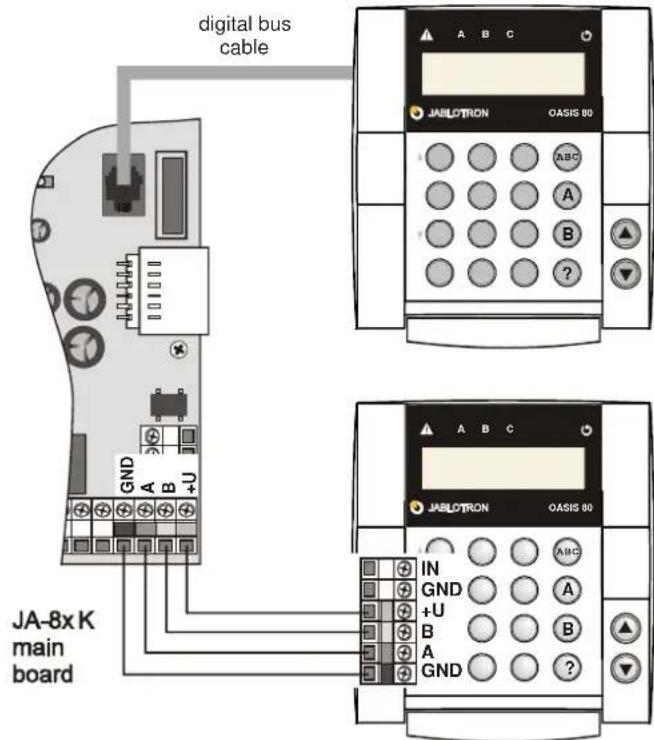 digital bus cable JA-8xK main board