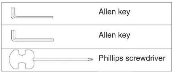 Allen key Allen key Phillips screwdriver