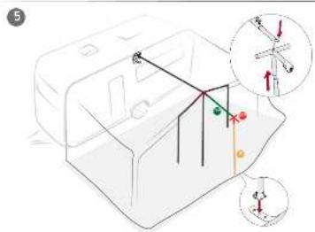 Technical diagram showing a 3D object with labeled components and directional arrows, likely illustrating a mechanical or electrical assembly.