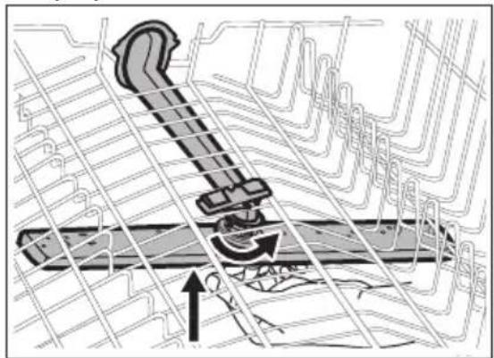 ELECTROLUX ESL7325RO - Rengjøre den øverste spylearmen - 3