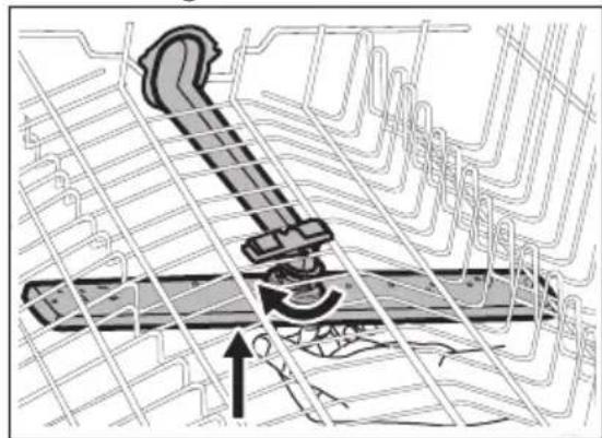 AEG FFB62720PW - Rengöring av den övre spolarmen - 1