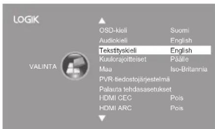 Logik L19HE13N - Tekstityskieli (DTV-tila) - 3