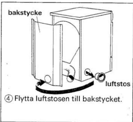 bakstycke luftstos ④ Flytta luftstosen till bakstycket.