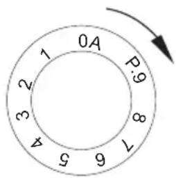 0A 1 2 3 4 5 6 7 8 P:9