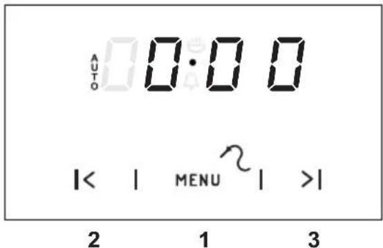 AUTO 0:00 |< | MENU >| 2 1 3