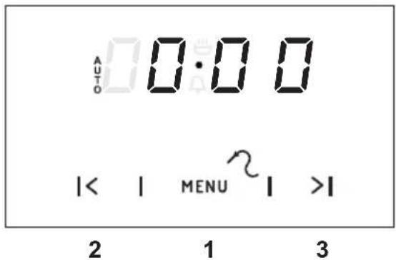 AUTO 0:00 |< | MENU >| 2 1 3