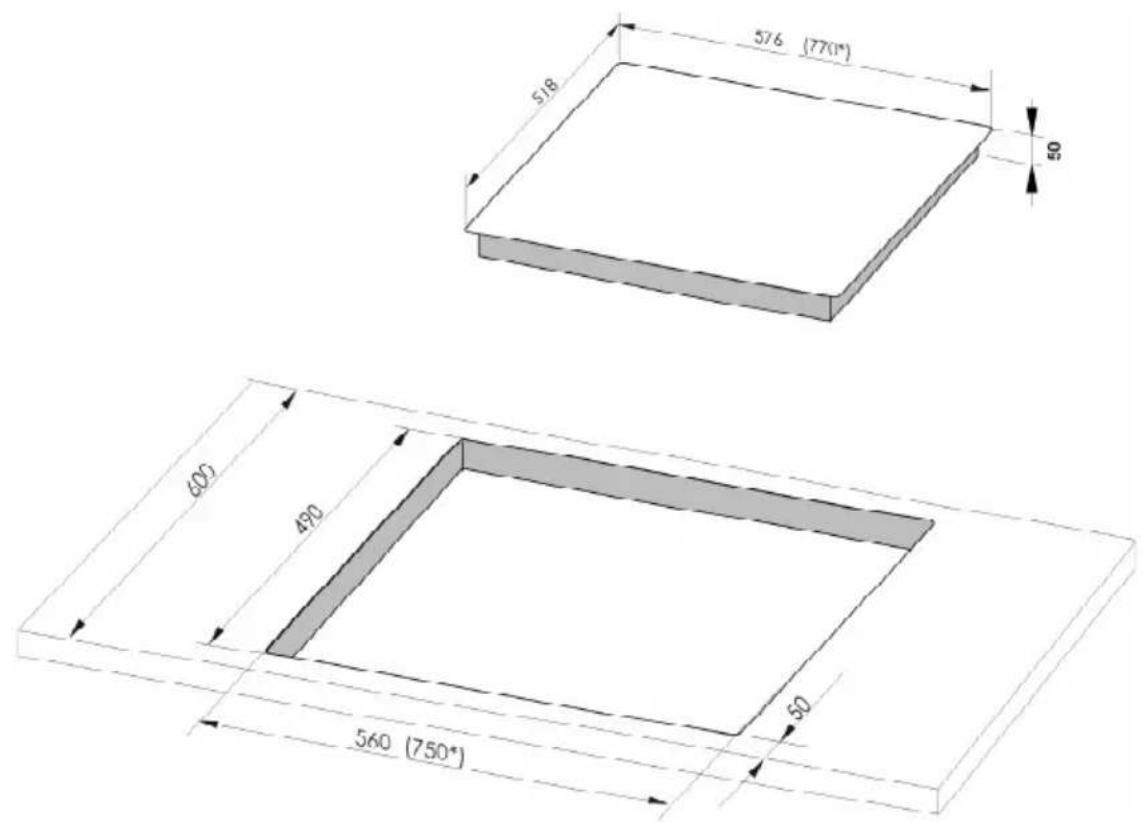 576 (77°) 518 50 600 490 560 (750°)