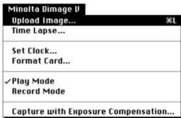 KONICA MINOLTA Dimage V - Valitse Upload Image... Minolta Dimâge V valikosta. - 1