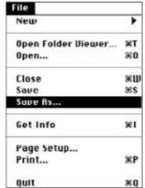 File New Open Folder Viewer... Open... Close Save As... Get Info Page Setup... Print... Quit