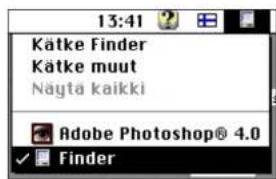 13:41 Kätke Finder Kätke muut Näytä kaikki Adobe Photoshop® 4.0 Finder