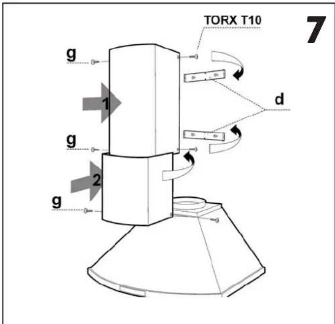 Flexit Vision M - Montering av skorstein, fig. 7. - 5