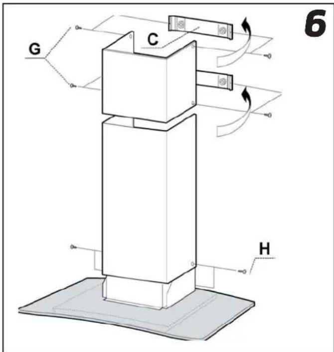 Flexit Vision M - Montering av skorstein, fig. 6. - 5