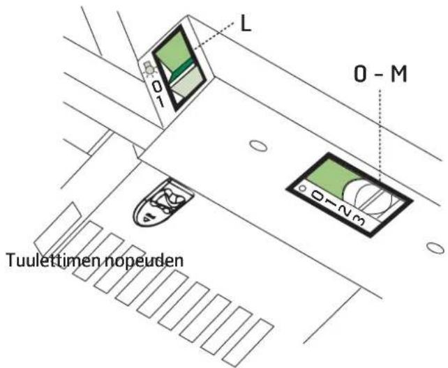 Flexit Menu M - Nopeussäätimen käyttö - 2