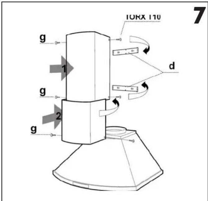 Flexit Elegant E/F - Montering av skorstein, fig. 7. - 5