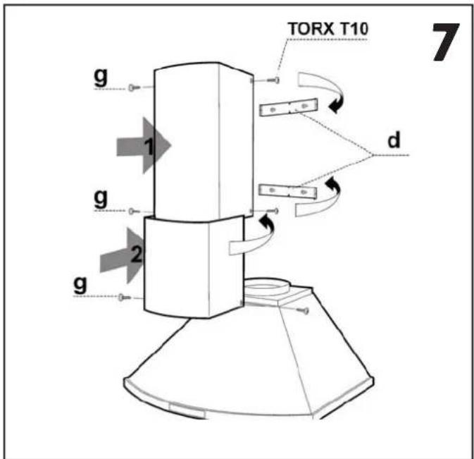 Flexit Elegant M - Montering av skorstein, fig. 7. - 5