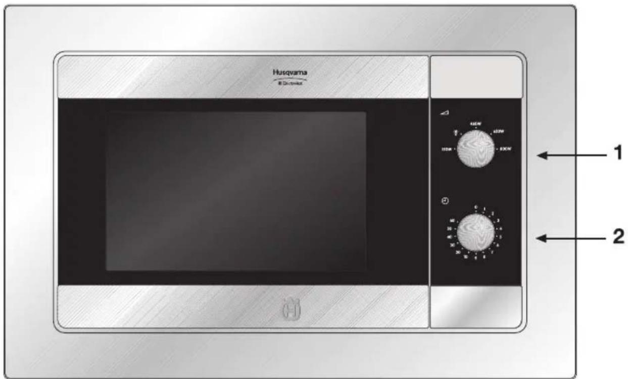 Husqvarna-Electrolux QN4010X - Beskrivning av mikrovågsugnen och dess tillbehör - 1