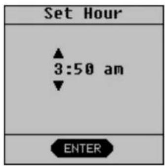 Set Hour ▲ 3:50 am ▼ ENTER