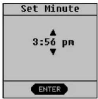 Set Minute 3:56 pm ENTER