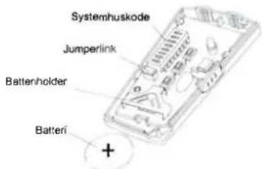 Systemhuskode Jumperlink Battenholder Batteri