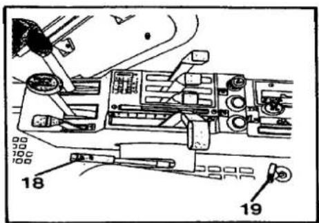 Valmet 705 - Toimintanopeuden säätövipu - 1