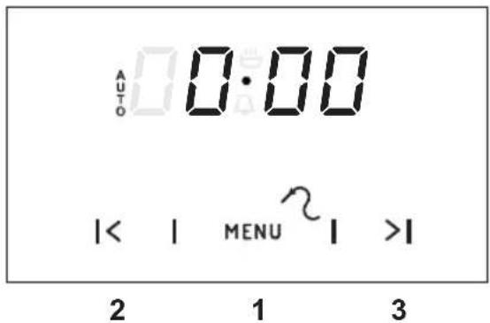 AUTO 0:00 |< | MENU >| 2 1 3