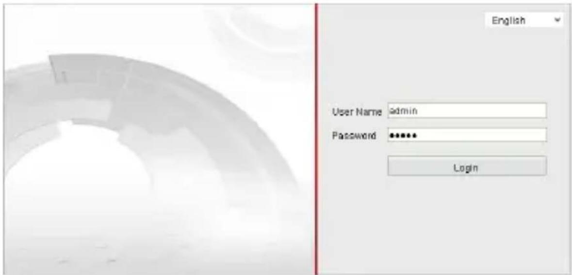 English User Name admin Password ****** Login