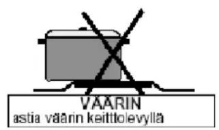 VAÄRIN astia väärin keittiolevylla