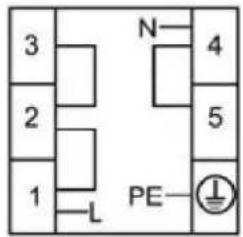 3 2 1 L N 4 5 PE