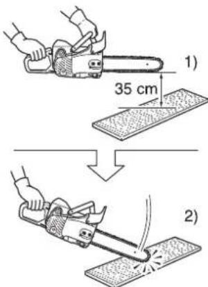 1) 35 cm 2)