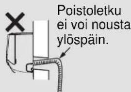 Poistoletku ei voi nousta ylöspäin.